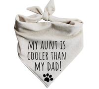 Funny Aunt Dog Bandana My Aunt is Cooler Than My Dad! Gift (Medium)