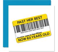 Funny Auntie 60th Birthday Card - Past Her Best - Rude Happy Birthday Card for Auntie from Nephew Niece, 145mm Joke Humour Bday Greeting Cards