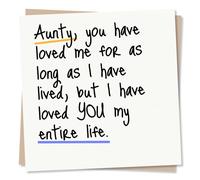 Funny Aunty Birthday Card - I Have Loved You My Entire Life - Humorous Card for Aunty - Made in UK