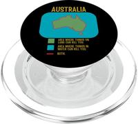 Funny Australia Danger Map - Things That Can Kill You PopSockets PopGrip for MagSafe