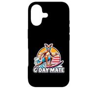Funny Australian Beach G'Day Mate Surfing Kangaroo Case for iPhone 17