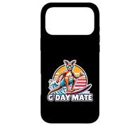 Funny Australian Beach G'Day Mate Surfing Kangaroo Case for iPhone 17 Pro Max