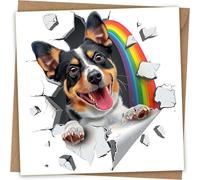 Funny Australian Kelpie Greeting Card - With Kraft Envelope