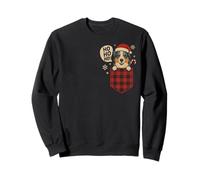 Funny Australian Shepherd Christmas Dog Pocket Aussie Santa Sweatshirt