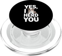 Funny Australian Shepherd Puppy Yes I Herd You PopSockets PopGrip for MagSafe