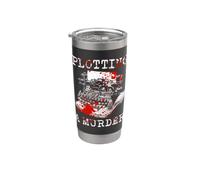Funny Author Writer Plotting A Murder Stainless Steel Insulated Tumbler