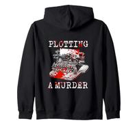 Funny Author Writer Plotting A Murder Zip Hoodie