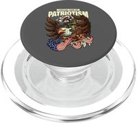 Funny Autism I Put The 'Tism' In Patriotism Raccoon Eagle PopSockets PopGrip for MagSafe