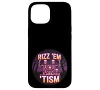 Funny Autism Rizz Em With The Tism Skeleton Meme Autistic Case for iPhone 15