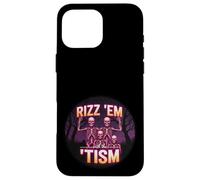 Funny Autism Rizz Em With The Tism Skeleton Meme Autistic Case for iPhone 16 Pro Max