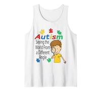 funny Autism Seeing The World From A Different Angle Tank Top