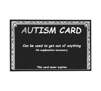Funny Autisms Excuse Card | Autisms Communication Helper Cards | Funny Wallet-Size Gag, For Family Friends Home Workplace Adults Women Men Colleagues