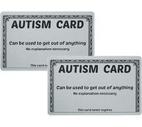 Funny Autisms Excuse Card | Gold Autisms Communication Helper Cards | Funny Gag Prop, For Family Friends Home Workplace Adults Women Men Colleagues