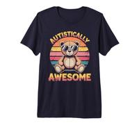 Funny AUTISTICALLY Awesome Autism Teacher Stimming Be Kind Premium T-Shirt