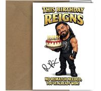 Funny Autograph Birthday Card Wrestling Champion Inspired Parody Humour Greeting Card A5 With Envelope no2044