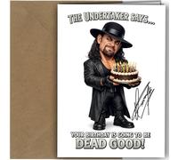 Funny Autograph Birthday Card Wrestling Legend Parody Spooky Wrestler Humour Greeting Card A5 With Envelope no2039