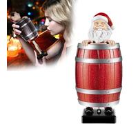 Funny Automatic Cigarette Dispenser,Funny Santa Claus in The Wooden Barrel Cigarette Dispenser PopUp,Prank Automatic Bounce Cigarette Case for Christmas Party Home Decor,Prank Toy Gift for Man