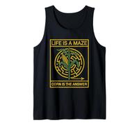 Funny Autumn Life Is A Maze Corn Is The Answer Tank Top