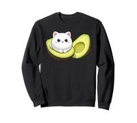 Funny Avocado Cat Kawaii Kitten Food Lover Cute Design Sweatshirt