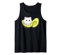 Funny Avocado Cat Kawaii Kitten Food Lover Cute Design Tank Top