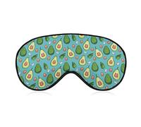 Funny Avocado Fruit Sleep Mask Soft Blindfold Portable Eye Mask with Adjustable Strap for Men Women