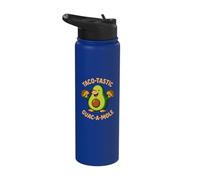 Funny Avocado Guacamole Mole Tacos Mexico Texas Tex Mex Stainless Steel Insulated Water Bottle