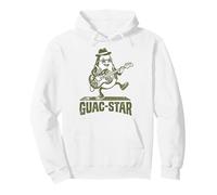 Funny Avocado Jamming Electric Guitar like a Rock Star Pullover Hoodie