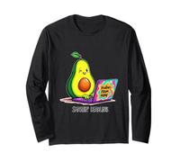 Funny Avocado Smashing Deadlines From Home Long Sleeve T-Shirt