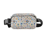 Funny Avocado Waterproof Crossbody Bag Waist Packs with Adjustable Strap for Shopping Sports Work, Geometry Evil Eye White, One Size