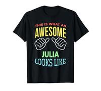Funny Awesome Julia Saying Julia Name Value Graphic T-Shirt, Men, Black, L