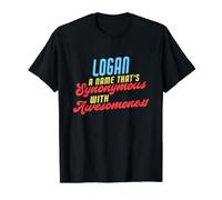 Funny Awesome Logan Saying Name Logan Quote Value Graphic T-Shirt, Men, Black, M