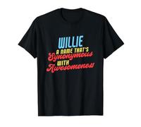 Funny Awesome Willie Saying Name Willie Quote Value Graphic T-Shirt, Men, Black, XL