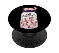 Funny Axolotl Anti Depressant Jar Zoo Boys Girls Kids PopSockets Adhesive PopGrip