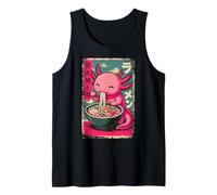 Funny Axolotl Noodle Anime Kawaii Axolotl Eating Ramen Cute Tank Top