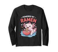 Funny Axolotl Powered by Ramen Noodle Lover Long Sleeve T-Shirt