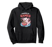 Funny Axolotl Powered By Ramen Noodle Lover Pullover Hoodie