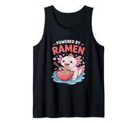 Funny Axolotl Powered by Ramen Noodle Lover Tank Top