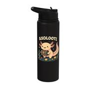 Funny Axolotl Pun Loot Joke Animal Humor Gaming Axolootl RPG Stainless Steel Insulated Water Bottle