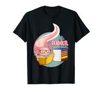 Funny Axolotl Reading In The Library Readoltl Axolotl T-Shirt