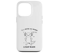 Funny Axolotl We're All Weird Quote Design Case for iPhone 13 Pro