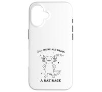Funny Axolotl We're All Weird Quote Design Case for iPhone 16