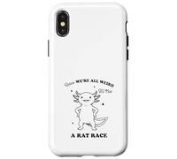 Funny Axolotl We're All Weird Quote Design Case for iPhone X/XS