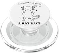 Funny Axolotl We're All Weird Quote Design PopSockets PopGrip for MagSafe
