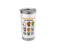 Funny Axolotl Witch Skeleton Vampire Exotic Pet Lover Stainless Steel Insulated Tumbler