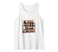 Funny Baby Dictator Tired Parenting Humor for Parents Tank Top