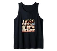 Funny Baby Dictator Tired Parenting Humor for Parents Tank Top