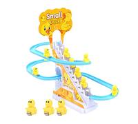 Funny Baby Electric Duck Track Slide Boys Girls Ducks Climb Stairs Toy Baby LED Lights Music Roller Electric Duck Track Slide