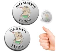 Funny Baby Gift New Parents Decision Coin,Pregnancy Gifts New Dad Mom Gifts,New Parents Gifts for Couples Halloween Thanksgiving Christmas Gift for First Time to be Moms Dads Daddy Mummy Double Sided