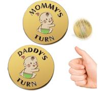 Funny Baby Gift New Parents Decision Coin,Pregnancy Gifts New Dad Mom Gifts,New Parents Gifts for Couples Halloween Thanksgiving Christmas Gift for First Time to be Moms Dads Daddy Mummy Double Sided