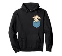 Funny Baby Goat Pocket Pal Cute Farm Animal Goat Lovers Pullover Hoodie